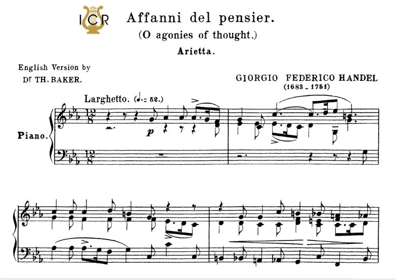 Affanni del pensier, Low Voice in C Minor, G.F.Han...