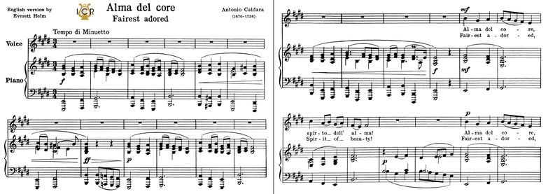 Alma del core, Low Voice in E Major, G.Caccini, Ed...