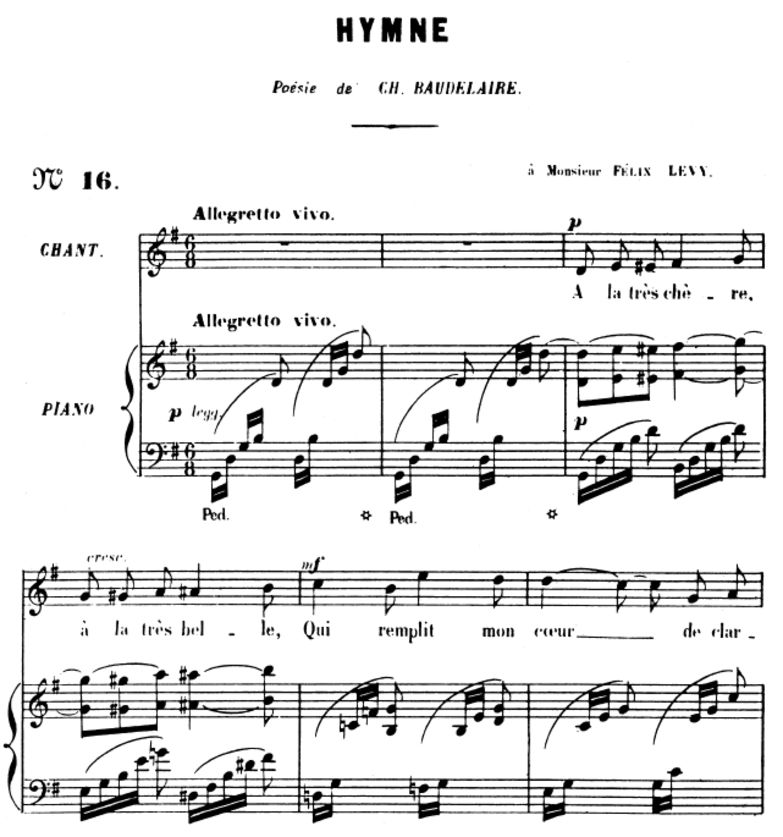 Hymne, Op.7 No 2, High Voice in G Major, G. Fauré....