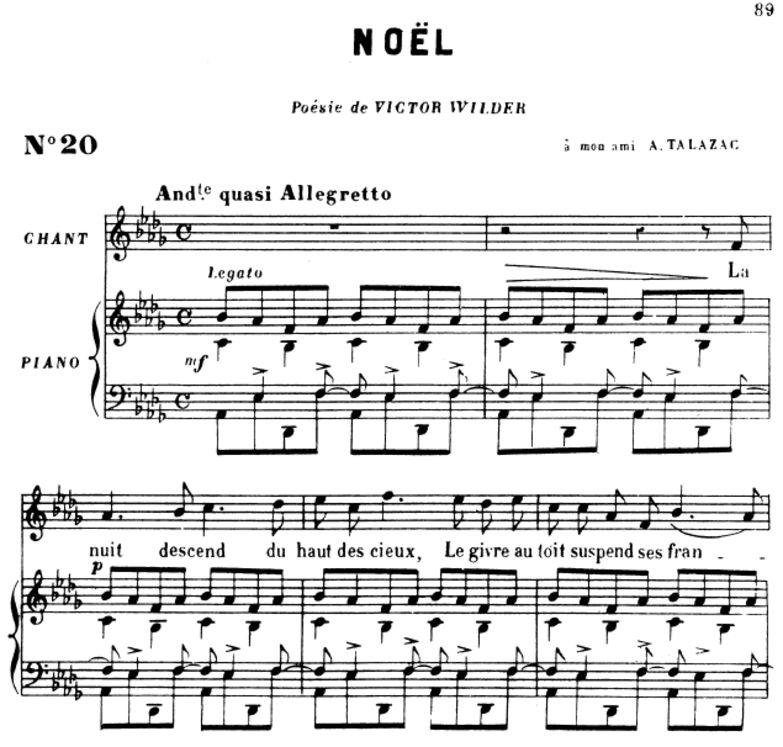 Noël, Op.43 No.1, High Voice in A-Flat Major, G. F...