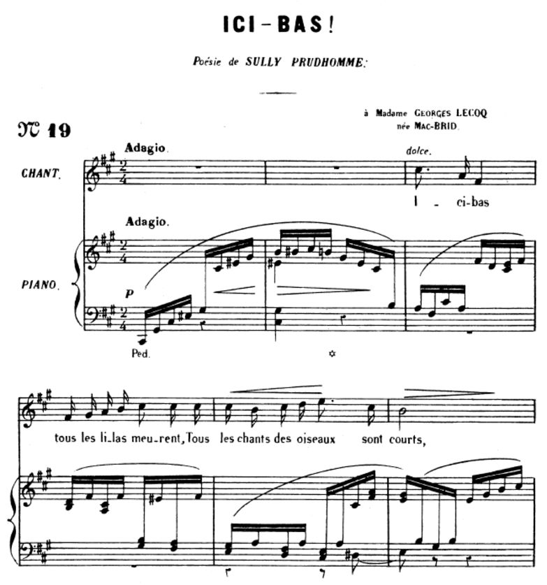 Ici-bas Op.8 No.3, Medium Voice in F-Sharp minor, ...
