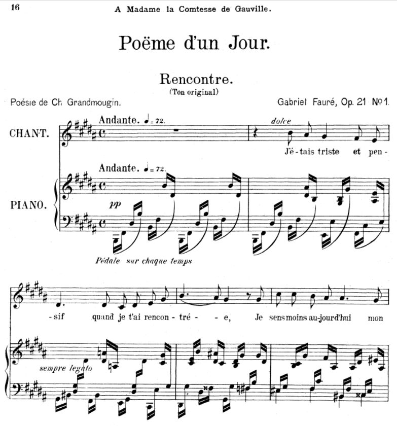 Poème d'un jour (Rencontre) Op.21 No.1, Medium Voi...