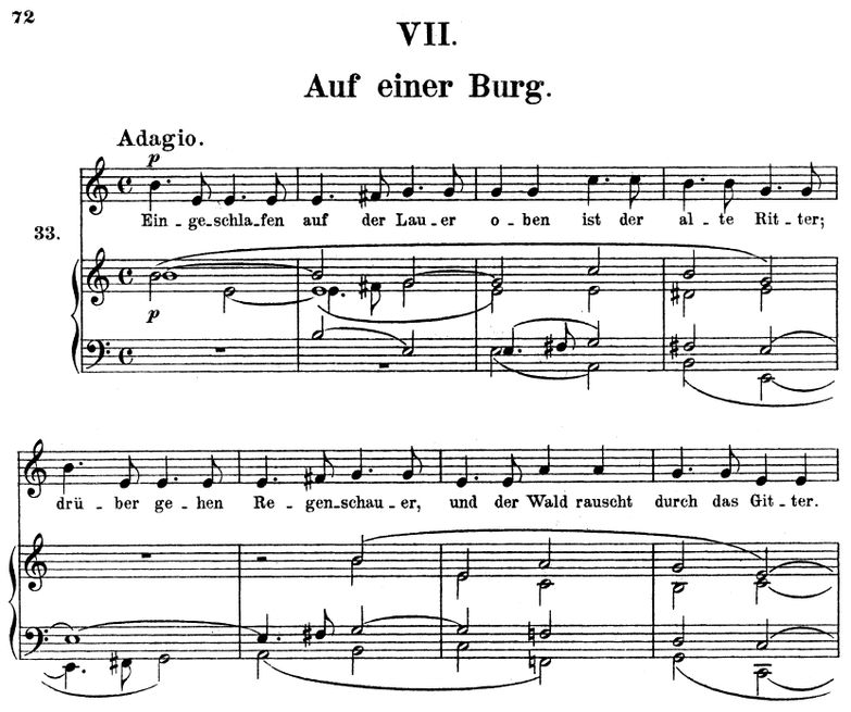 Auf einer Burg, Op.39 No.7, e-moll, R. Schumann (L...
