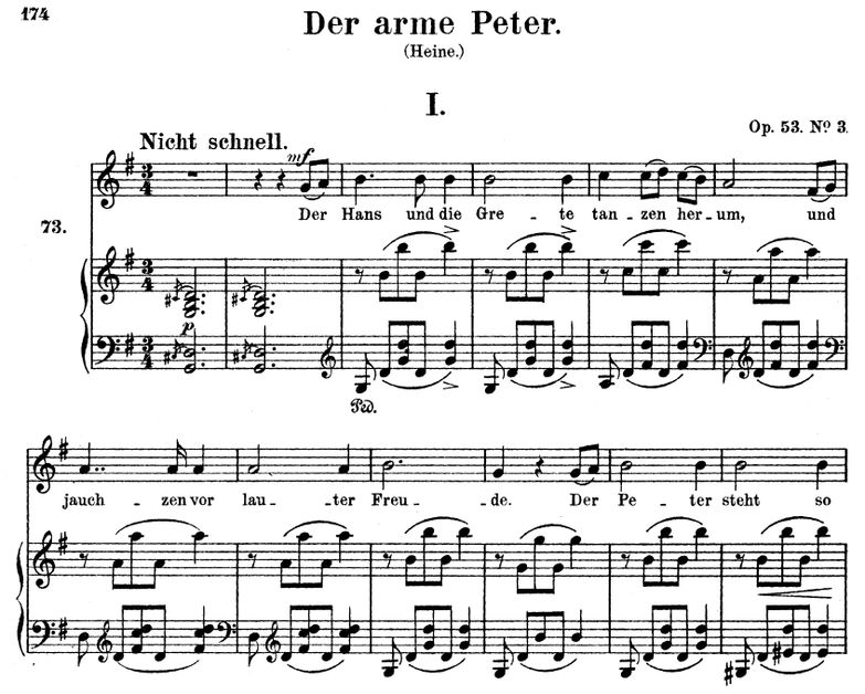 Der arme Peter, Op.53 No.3, G-Dur, R. Schumann. Ba...
