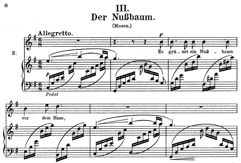 Der Nussbaum, Op.25 No.3, G-Dur, R. Schumann (Myrt...