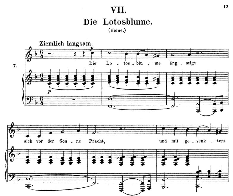 Die Lotosblume, Op.25 No.7, F-Dur, R. Schumann (My...