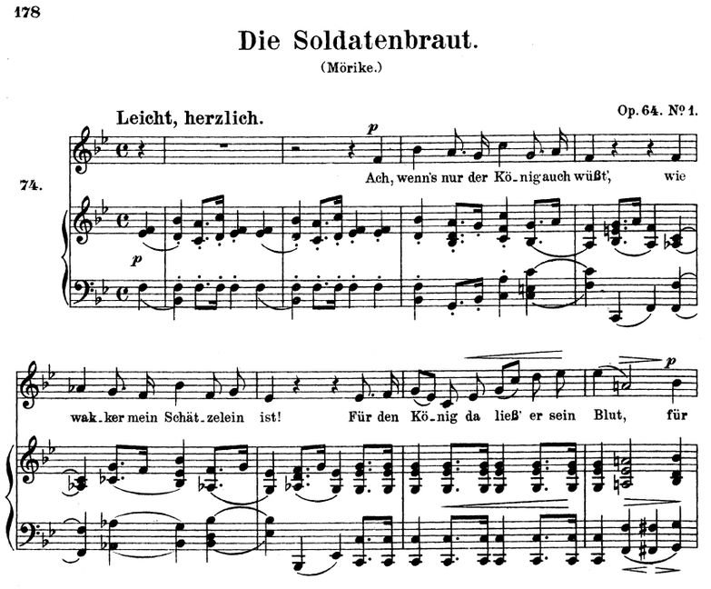 Die Soldatenbraut, Op.64 No.3, B-Dur, R. Schumann....
