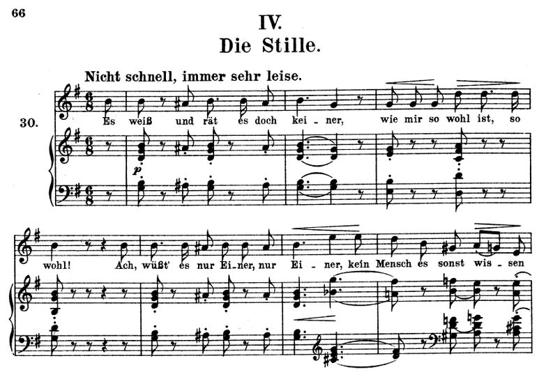Die Stille, Op.39 No.4, G-Dur, R. Schumann (Lieder...
