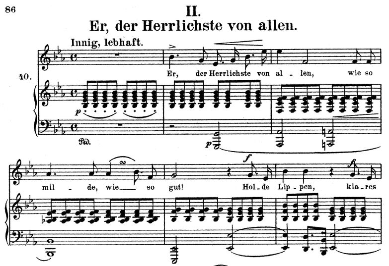 Er, der Herrlichste von allen, Op.42 No.2, Es-Dur....