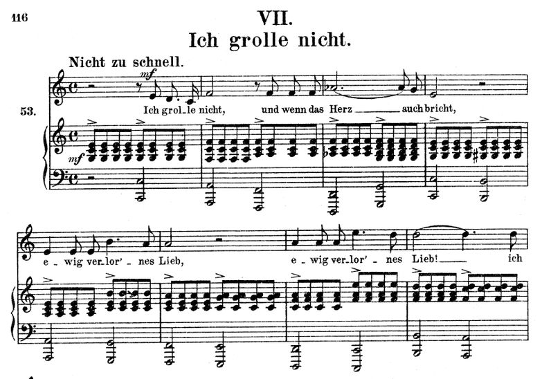 Ich grolle nicht, Op.48 No.7, C-Dur, R. Schumann (...