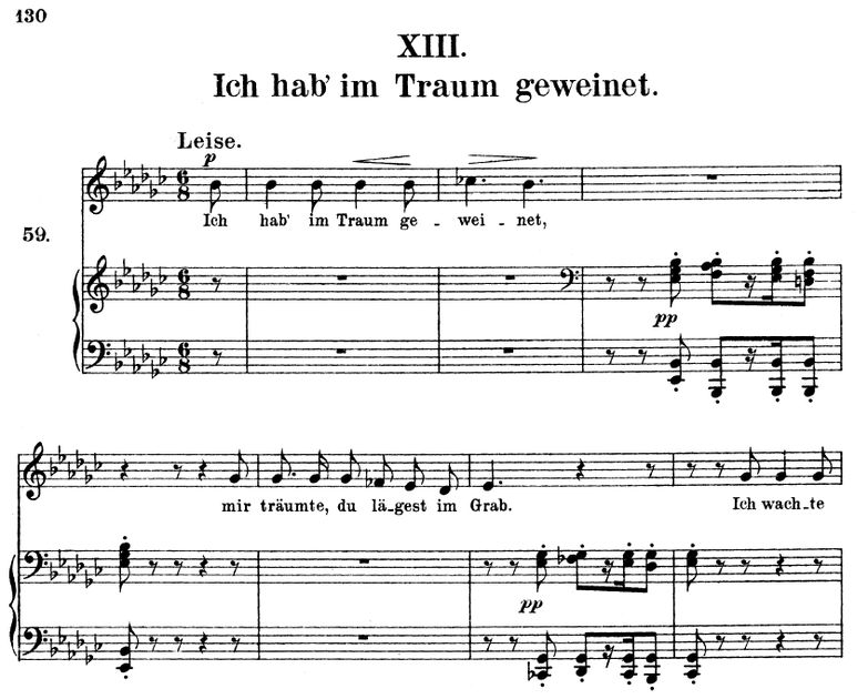 Ich hab' im Traum geweinet, Op.48 No.13, es-moll, ...