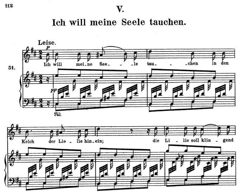 Ich will meine seele tauchen, Op.48 No.5, h-moll, ...