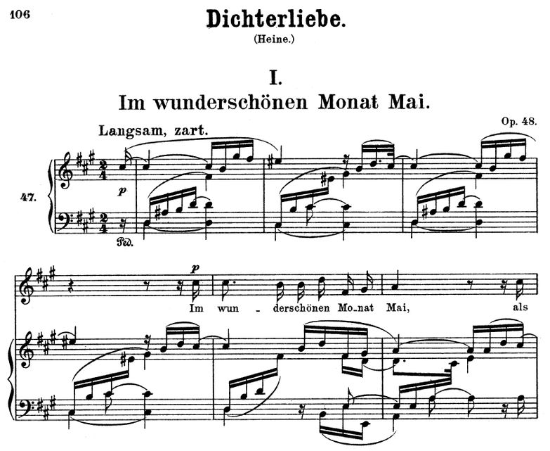 Im wunderschönen Monat Mai Op.48 No.1, fis-moll, R...