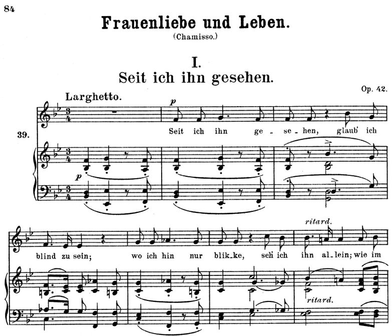 Seit ich ihn gesehen, Op.42 No.1, B-Dur, R. Schuma...