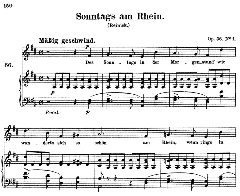 Sonntags am Rhein, Op.36 No.1, d-Dur, R. Schumann....