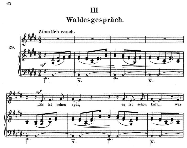 Waldesgeschpräch Op.39 No.3, E-Dur, R. Schumann. B...