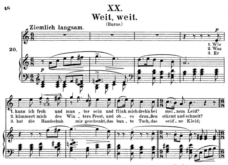 Weit, weit Op.25 No.20, a-moll, R. Schumann. Band ...