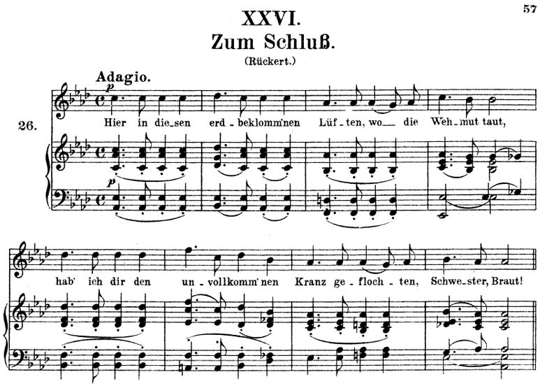 Zum schluss Op.25 No.26, As-Dur, R. Schumann (Myrt...