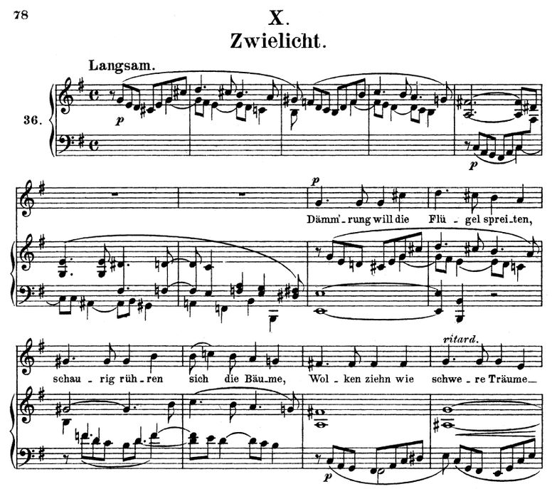 Zwielicht Op.39 No.10, e-Moll, R. Schumann (Lieder...