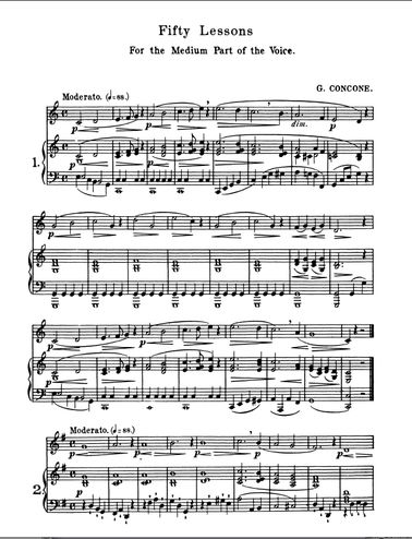 Concone Op. 9 Medium Voice (Soprano/Tenor). First ...