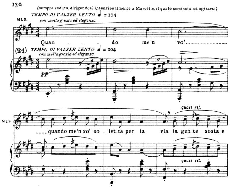 Quando me'n vo.. Aria (Musetta).  G. Puccini: La B...