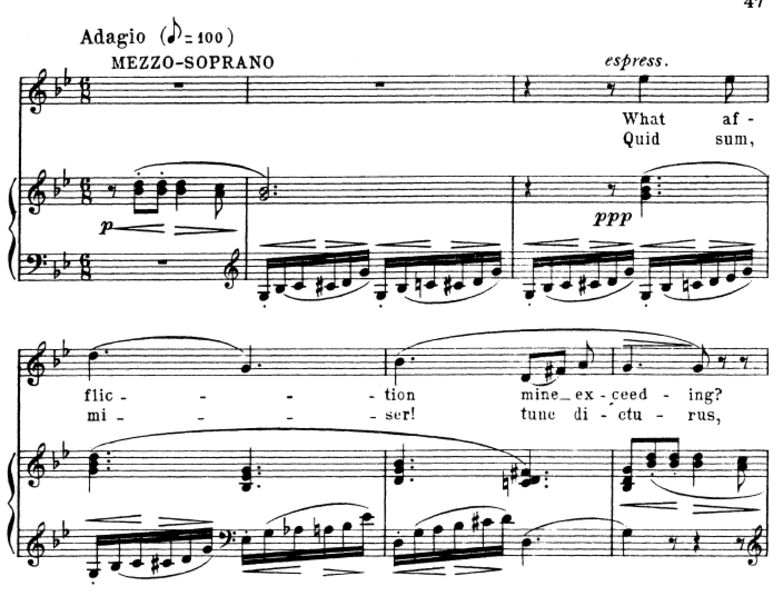 2 Sequenza: Quid sum Miser. for Mezzo, Soprano, Te...