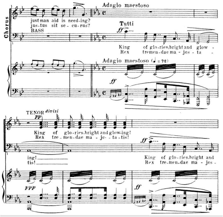 2 Sequenza: Rex Tremendae. SATB soloists, SATB Cho...