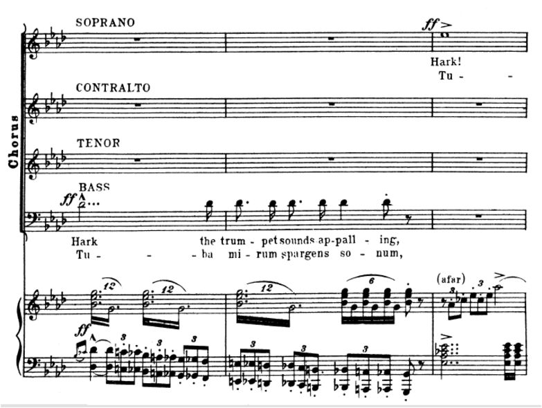 2 Sequenza: Tuba mirum and mors stupebit. Bass Sol...