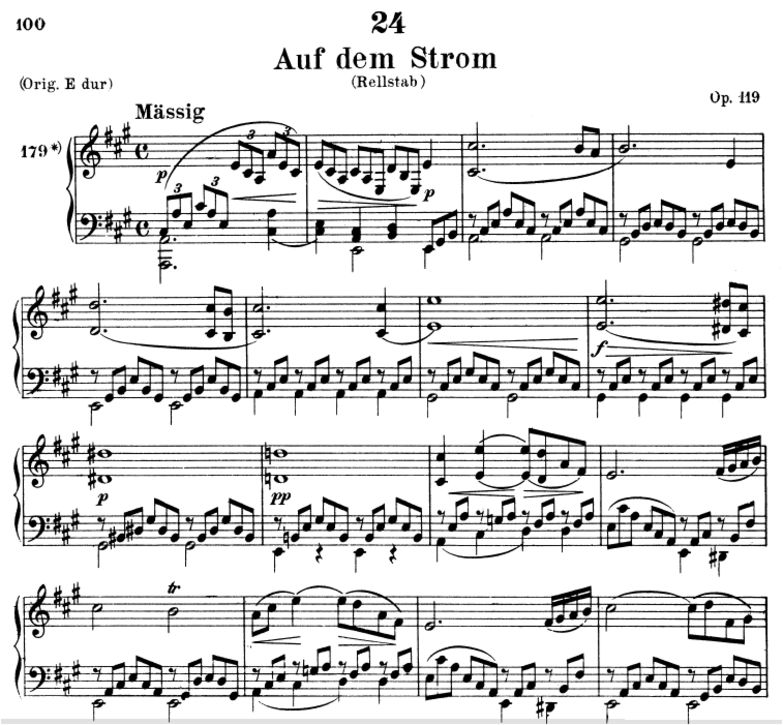 Auf dem Strom D.943,Tiefe Stimme A-Dur, F. Schuber...