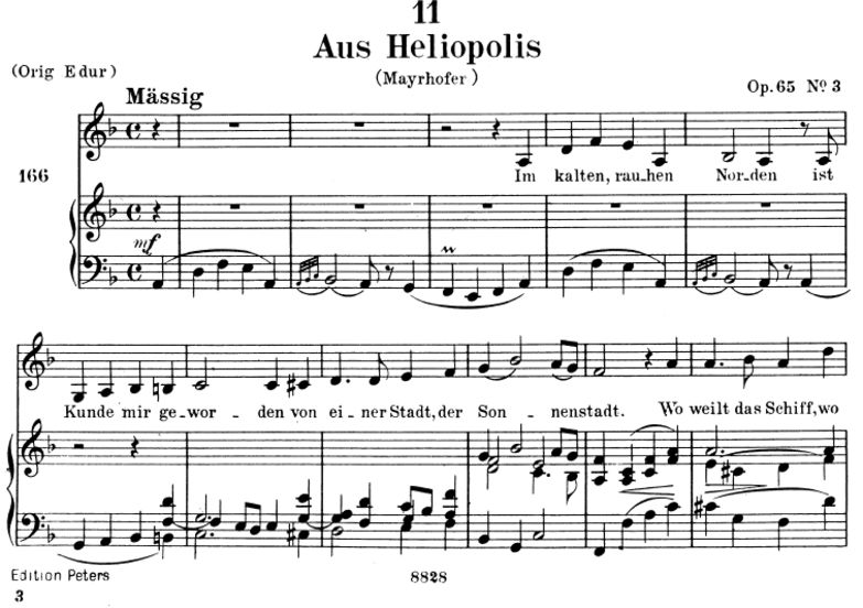 Aus Heliopolis D.753, Tiefe Stimme d-moll, F. Schu...