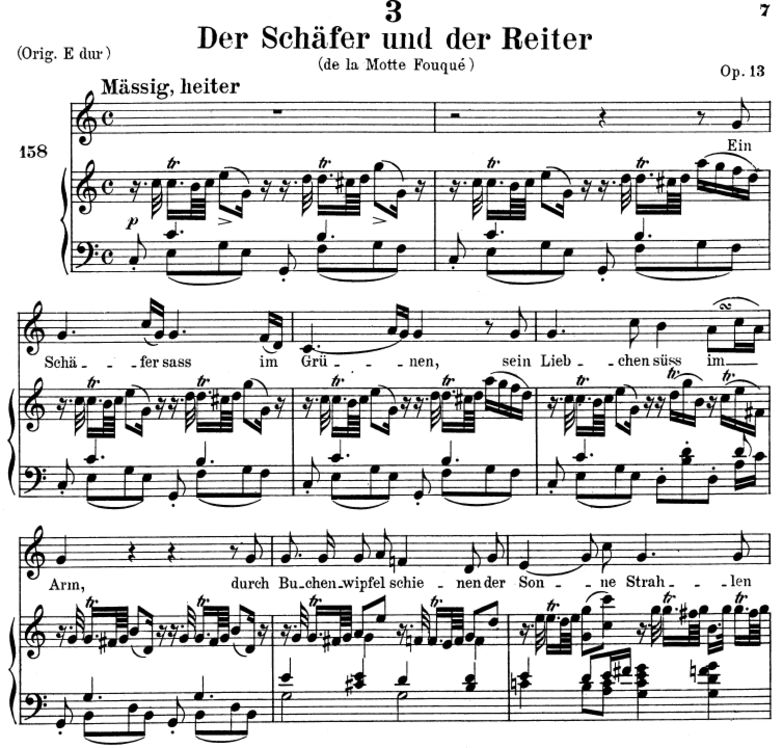 Der Schäfer und der reiter D.517, Tiefe Stimme C-D...