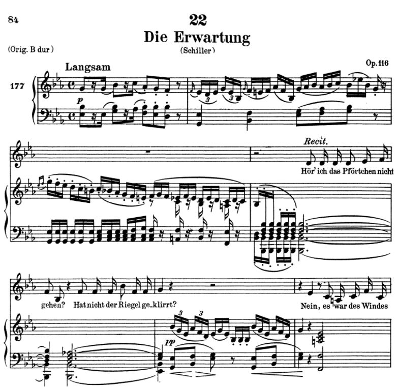 Die Erwartung D.159,Tiefe Stimme Es-Dur, F. Schube...