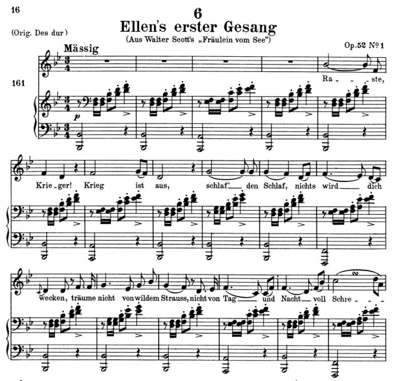 Ellen's Gesang I, D.837, Tiefe Stimme B-Dur, F. Sc...