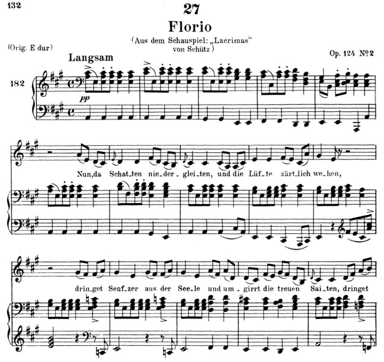 Florio, D.857-1, Tiefe Stimme A-Dur, F. Schubert. ...