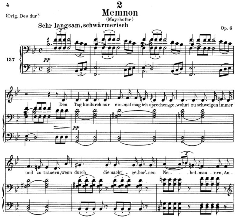 Memnon, D.541, Tiefe Stimme B-Dur, F. Schubert. C....