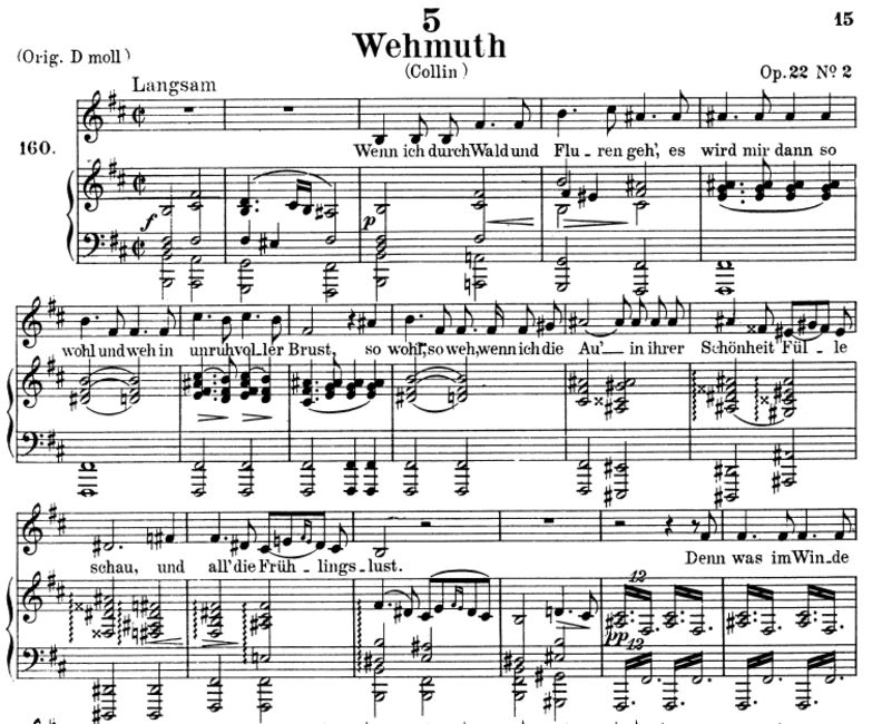 Wehmut, D.762, b-moll, F. Schubert. Peters Friedla...