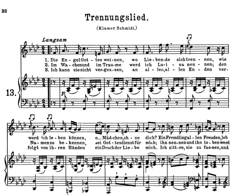 Trennungslied K.519 (Das lied der Trennung), High ...