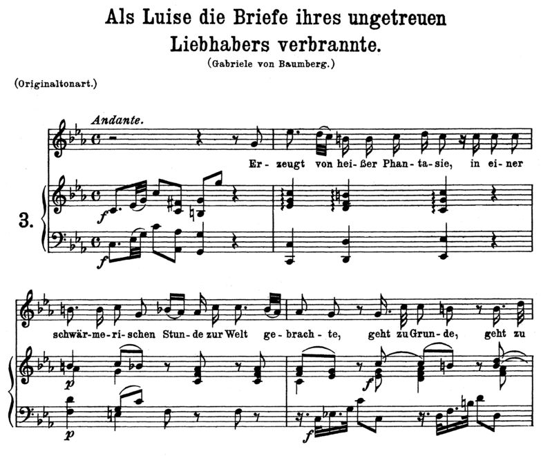 Als Luise die briefe K.520, Medium Voice in C mino...