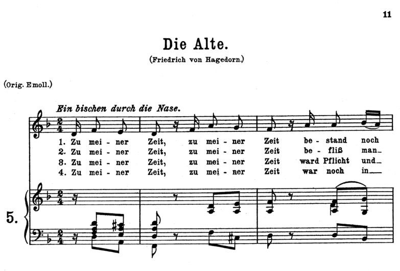 Die Alte K.517, Low Voice in D Minor. W.A.Mozart, ...