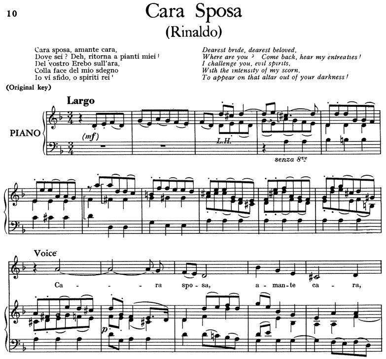 Cara sposa, Contralto Aria  in D minor (Original K...