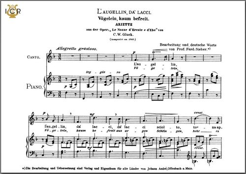 L Augellin Medium Landscape L Augellin Da Lacci Medium Voice In F Major C W Gluck Caecilia Ed Andre Classicalsingerdownloads Com