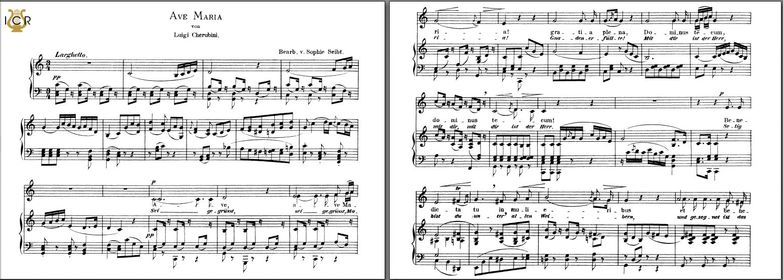 Ave Maria, Low Voice in C Major, L.Cherubini.  Cae...