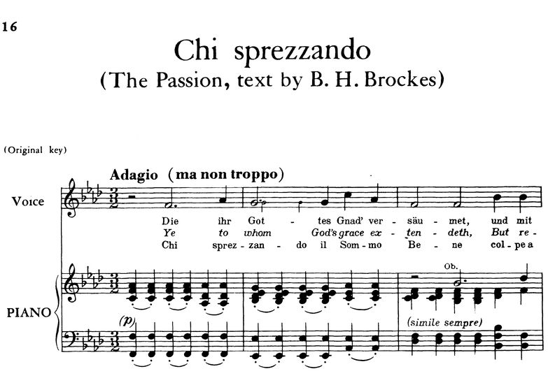 Chi sprezzando il sommo bene (Soprano Aria). G.F.H...