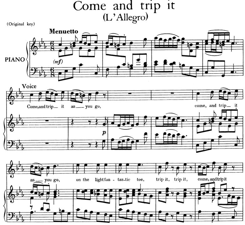 Come and trip it (Soprano Aria) High Voice in C mi...