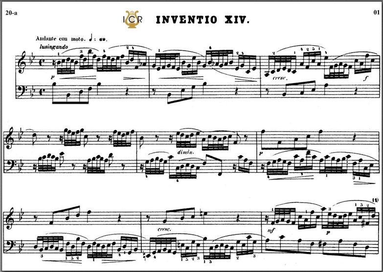 Invention No.14 in B-Flat Major BWV 785, J.S. Bach...