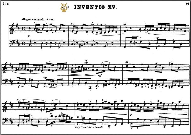 Invention No.15 in G minor BWV 786, J.S. Bach. Bis...