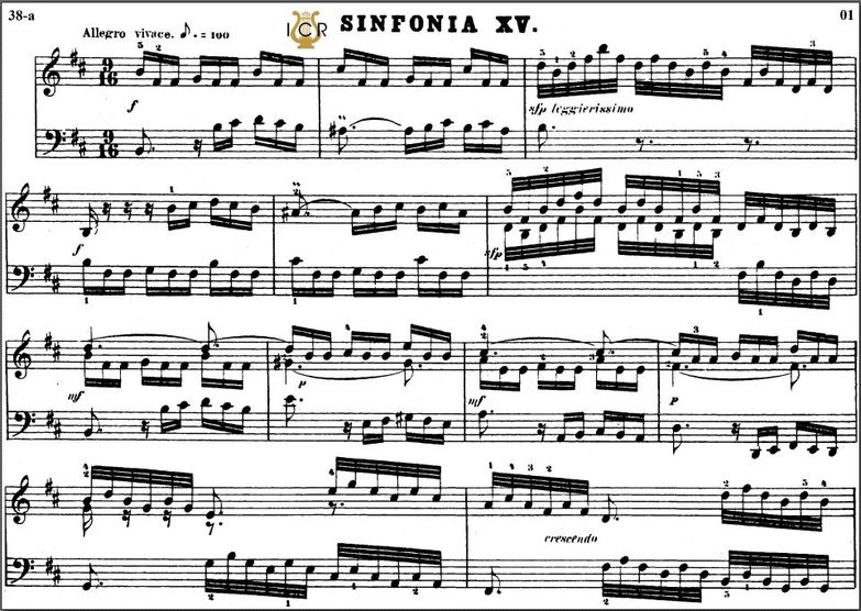 Sinfonia No.15 in B minor, BWV 801, J.S. Bach. Bis...