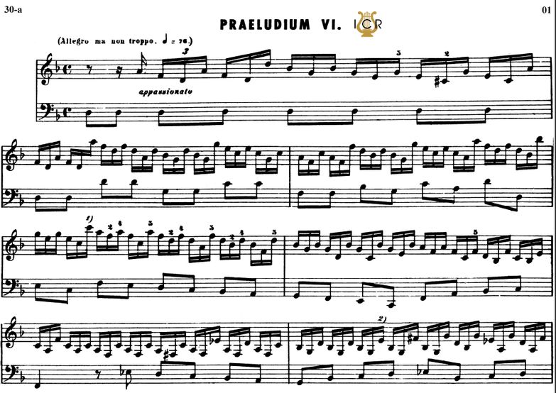 Prelude and Fugue No.6 in D minor BWV 851, J.S.Bac...