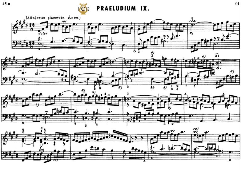 Prelude and Fugue No.9 in E Major BWV 854, J.S.Bac...