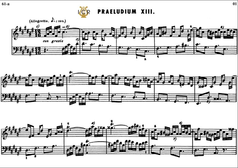 Prelude and Fugue No.13 in F-Sharp Major BWV 858, ...